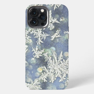 Frozen Frost Flakes Blue Macro Nature Photography iPhone 13 Pro Max Case