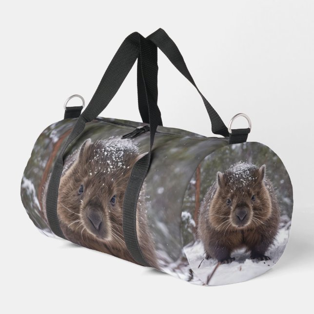 Frozen Frown: A Wombat Story, Duffle Bag (Left Corner)