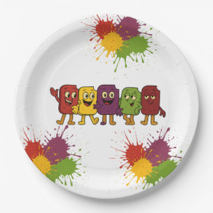 Frozen Fun Cartoon Themed Birthday Party Paper Plate