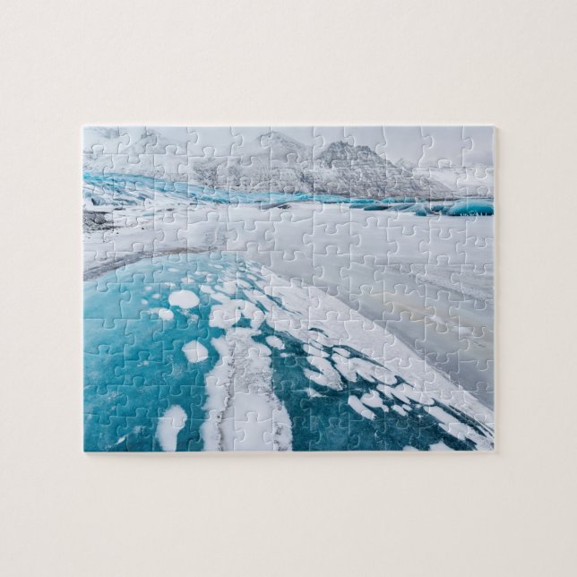 Frozen glacier ice, Iceland Jigsaw Puzzle (Horizontal)