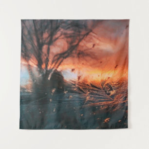 Frozen glass window tapestry
