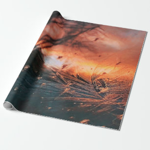 Frozen glass window wrapping paper