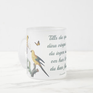 Frozen glassware — Birds Frosted Glass Coffee Mug