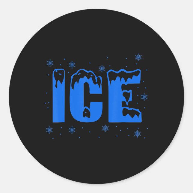 Frozen Ice Bag Fun Halloween Costume  Classic Round Sticker (Front)