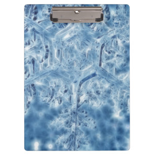 Frozen Ice Crystal Fractal Snowflake Clipboard