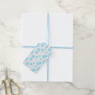 Frozen ice crystal snowflake gift tags