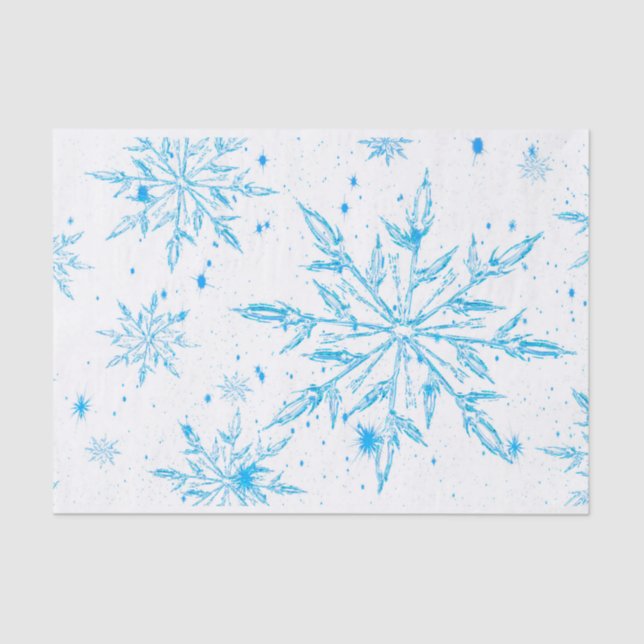 Frozen ice crystal snowflake tissue paper (Front)