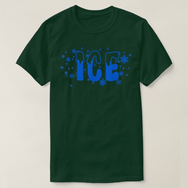 Frozen Ice Funny Halloween Costume  T-Shirt (Design Front)