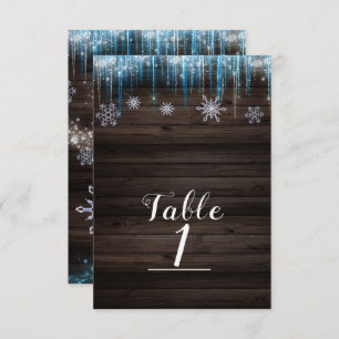 Frozen Icicles Winter Wonderland Table Number