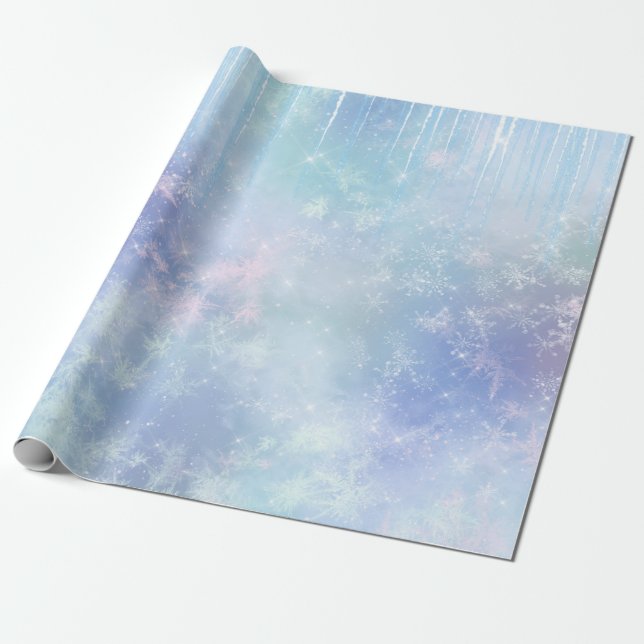 Frozen Icicles Wrapping Paper (Unrolled)