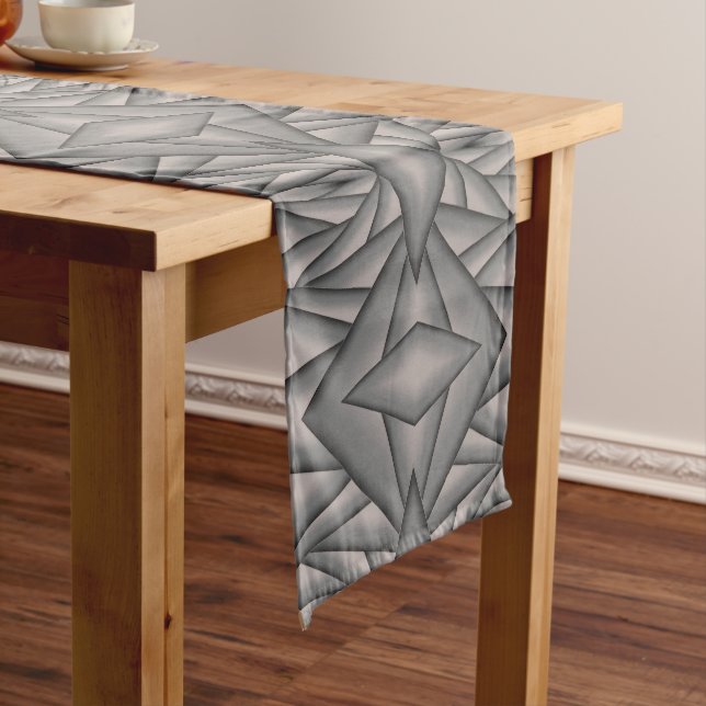 Frozen In Time Abstract Art  Short Table Runner (In Situ)