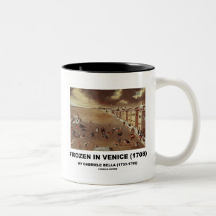 Frozen In Venice (1708) by Gabriele Bella Two-Tone Coffee Mug
