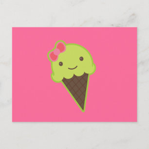 Frozen Kawaii in a Cone Postcard