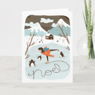 Frozen Lake Holiday Greeting Card