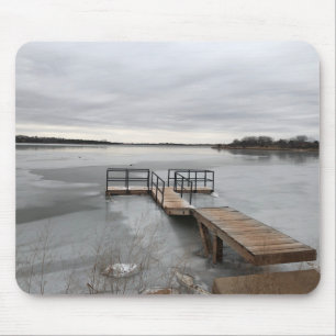 Frozen lake mouse mat