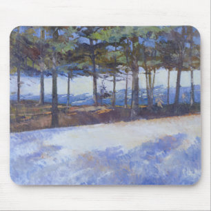 Frozen Lake New York State Mouse Mat