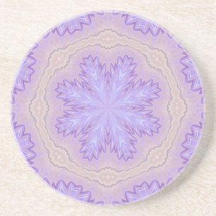 Frozen Lavender Abstract Coaster