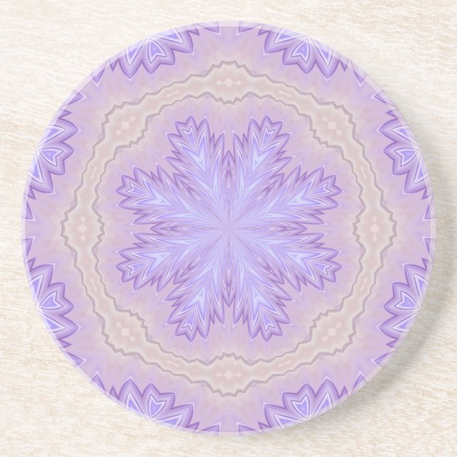 Frozen Lavender Abstract Coaster (Front)