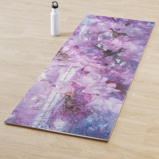 Frozen Lilac Flowers Yoga Mat (In Situ)