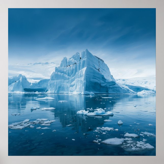 Frozen Majesty – Customisable Arctic Iceberg Scene Poster (Front)