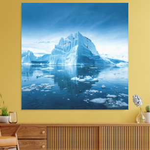 Frozen Majesty – Customizable Arctic Iceberg Scene Canvas Print