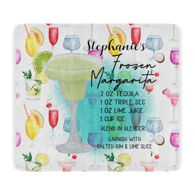 Frozen Margarita Recipe Personalised  Cutting Board (Front)