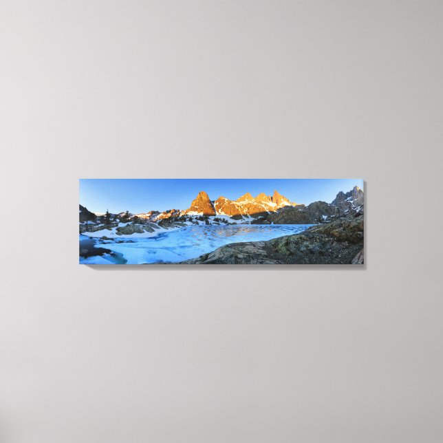 Frozen Minaret Lake Sunrise - Sierra Nevada Canvas Print (Front)