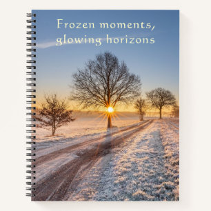 Frozen Moments Glowing Horizons Winter  Notebook