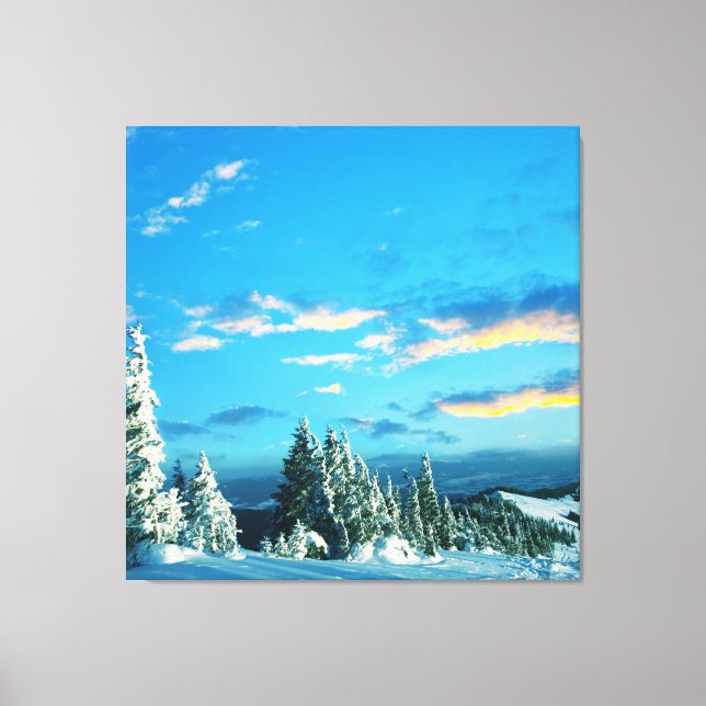 frozen mountain canvas print (Front)