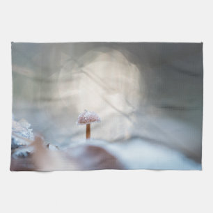 Frozen Mushroom Photo Tea Towel