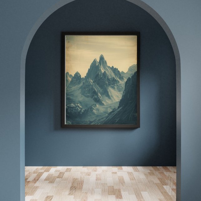 Frozen North – Vintage Nordic Mountain  Poster (Creator Uploaded)