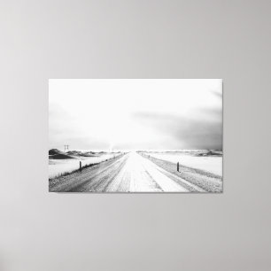 Frozen Open Road Canvas Print