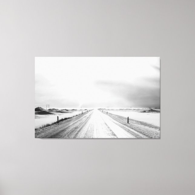 Frozen Open Road Canvas Print (Front)