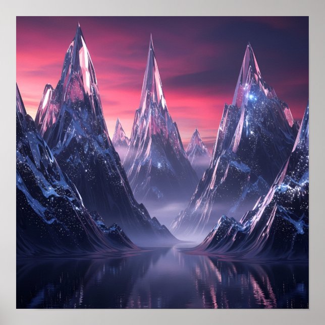 Frozen Peaks of the Twilight Realm Poster (Front)