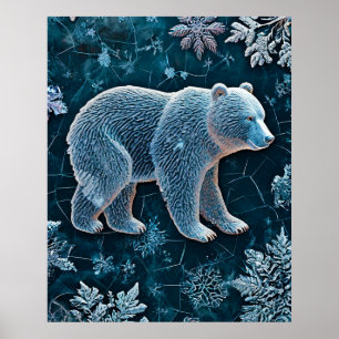 Frozen polar bear poster