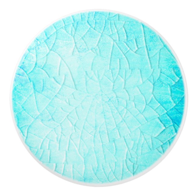 Frozen Pond Turquoise  Ceramic Knob (Front)