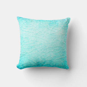 Frozen pond turquoise cushion