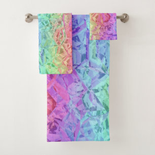 frozen rainbow crystal : bath towel set