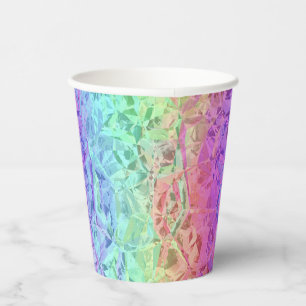 frozen rainbow crystal : paper cups