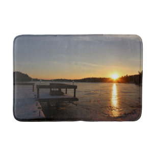 Frozen Reflection Bath Mat