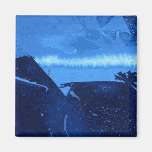 "Frozen Ridge #2" Abstract Art Magnet