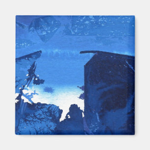 "Frozen Ridge #3" Abstract Art Magnet