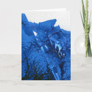 "Frozen Ridge #4" Abstract Design Greeting Card