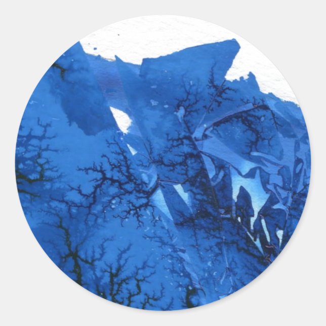 "Frozen Ridge #4" Abstract Design Sticker (Front)