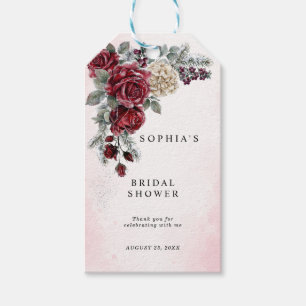 Frozen Roses Winter Bridal Shower Gift Tags