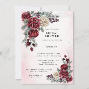 Frozen Roses Winter Bridal Shower Invitation