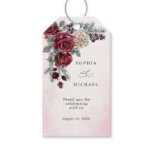 Frozen Roses Winter Wedding Gift Tags
