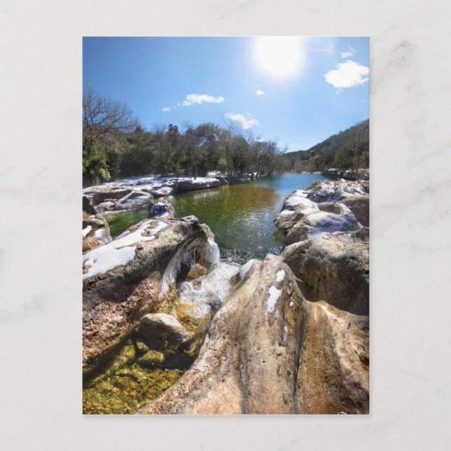 Frozen Sculpture Falls Barton Creek Austin Texas Postcard (Front)