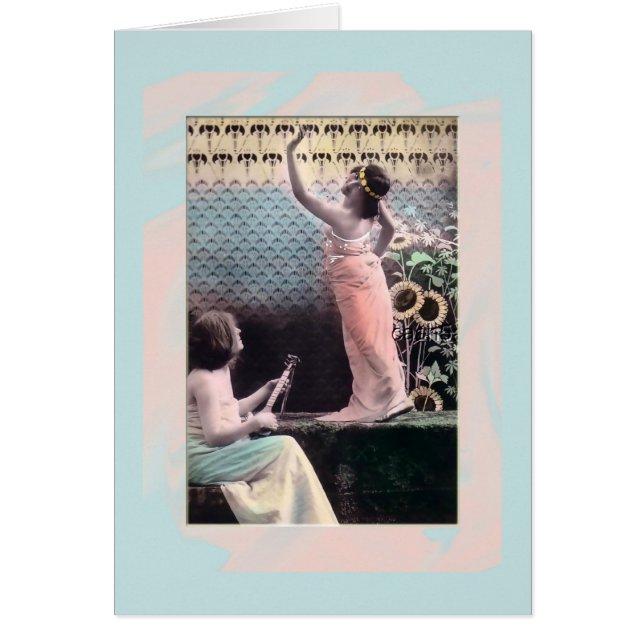 Frozen Sherbet colour dresses  Victorian ladies (Front)