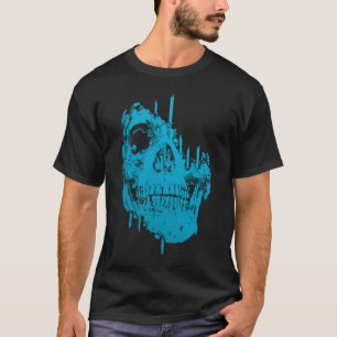 Frozen Skull: Eerie Blue Decay T-Shirt